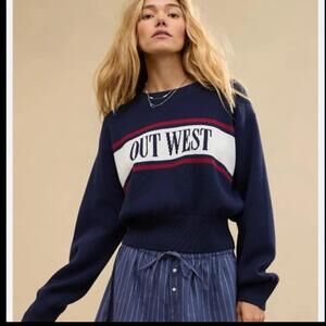 Aerie Out West Navy Blue Sweater size XL NWOT